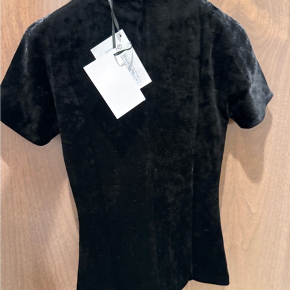 Balmain Velvet Black Crop Top with Gold Buttons - Picture 3 of 11